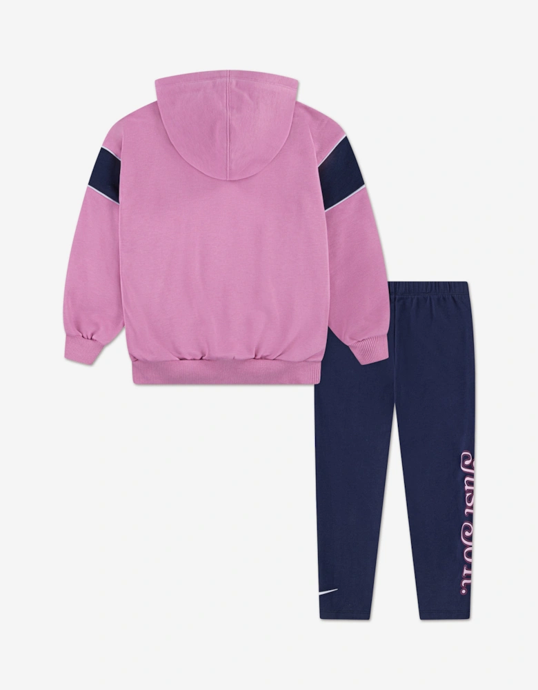 Girls Varsity Prep Legging Set in Pink
