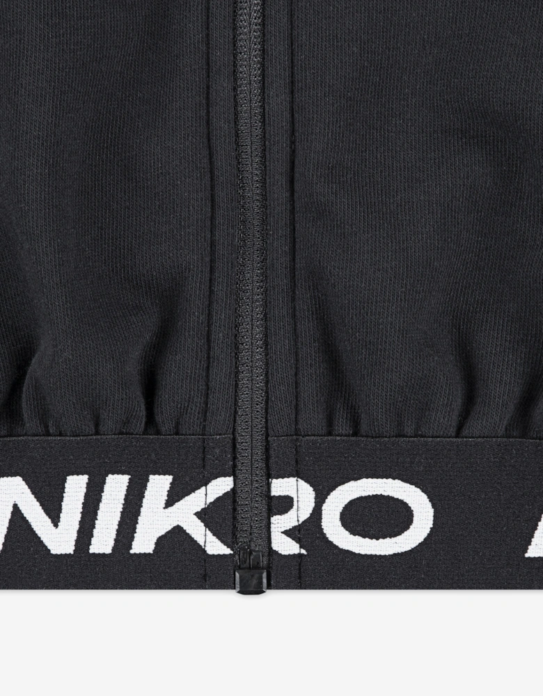 Girls NP Essentials Zip Up Top in Black