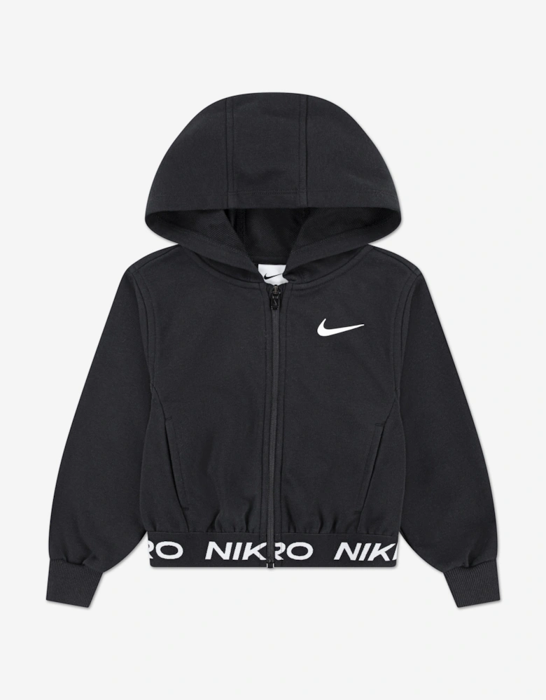 Girls NP Essentials Zip Up Top in Black