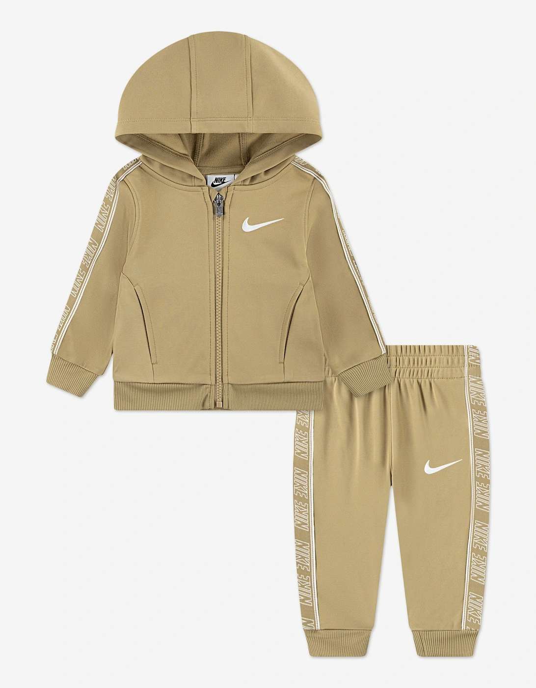 Kids Hooded FZ Propus Taping Tracksuit in Beige, 6 of 5