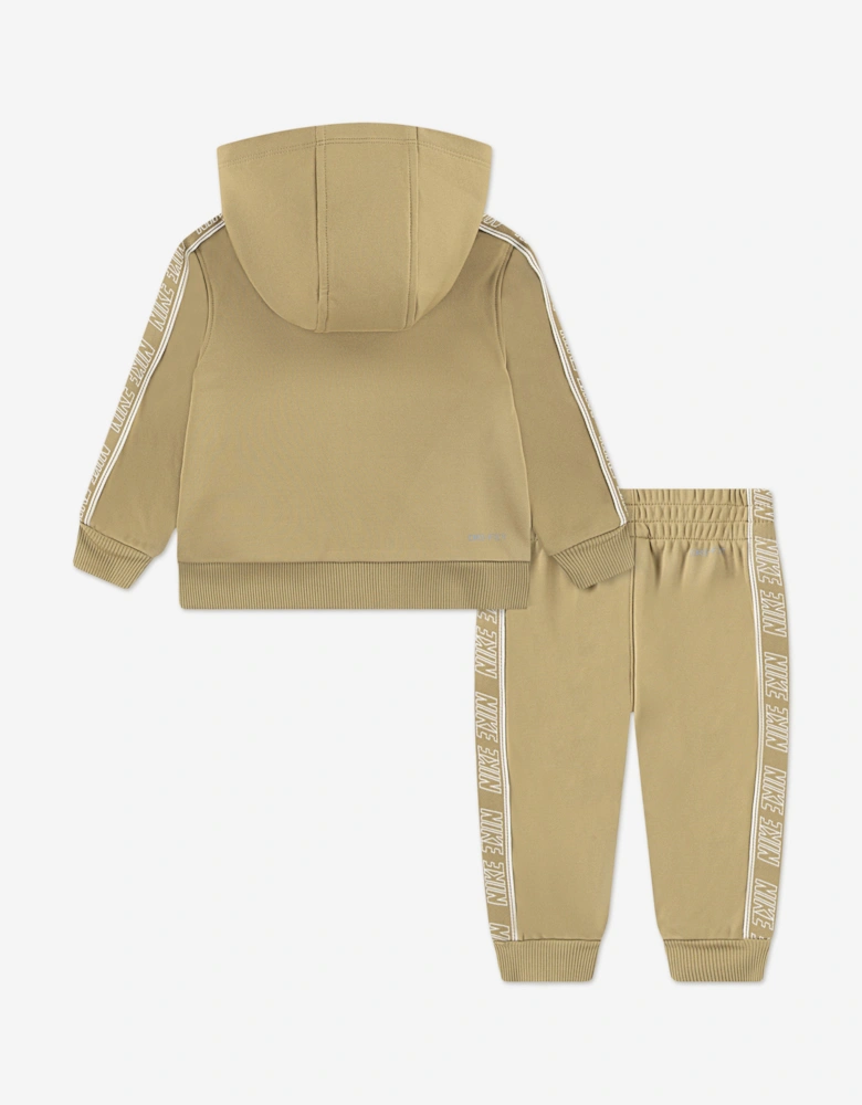 Kids Hooded FZ Propus Taping Tracksuit in Beige