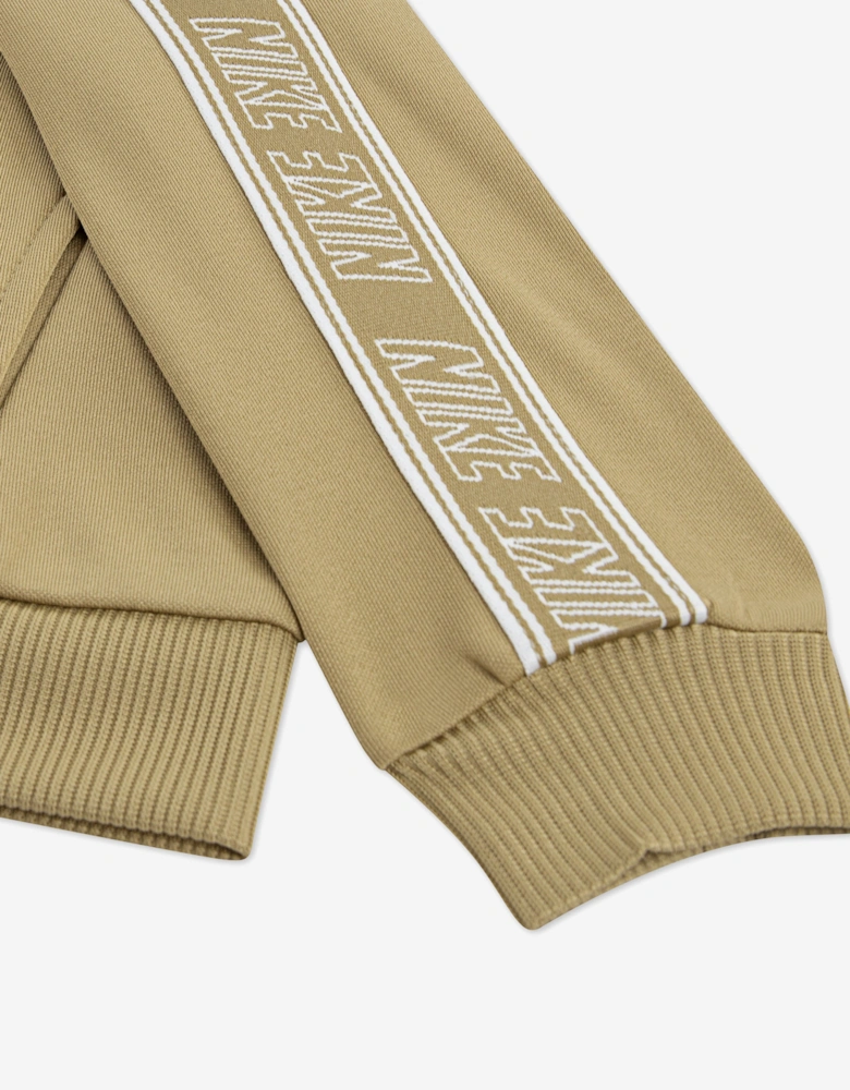 Kids Hooded FZ Propus Taping Tracksuit in Beige