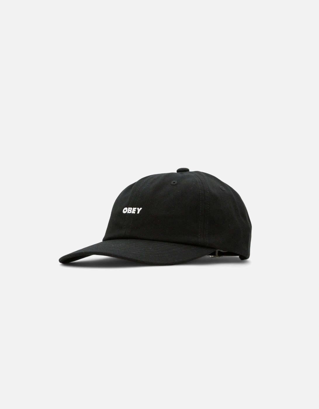 Bold Curve 6 Panel Strapback Cap - Black, 6 of 5
