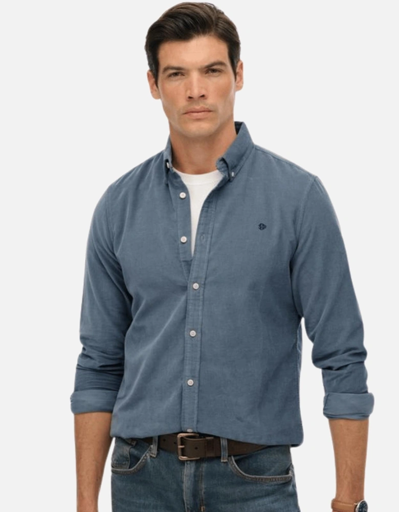 Mens Classic Needle Cordaroy Long Sleeve Shirt
