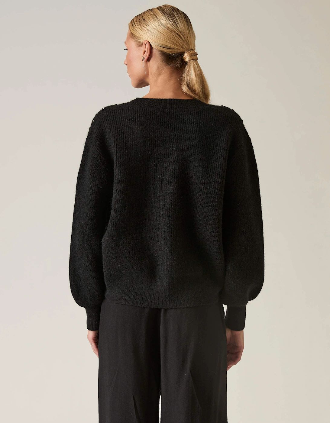 Black Stud Cardi