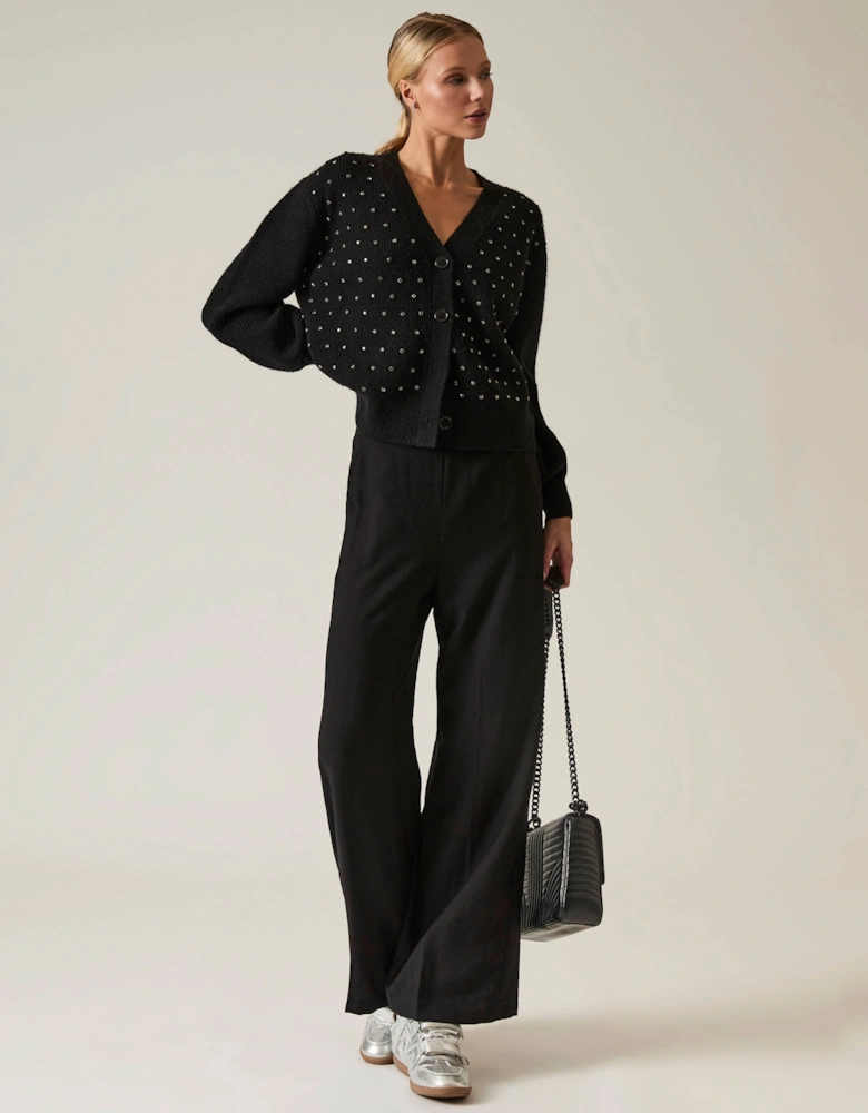 Black Stud Cardi