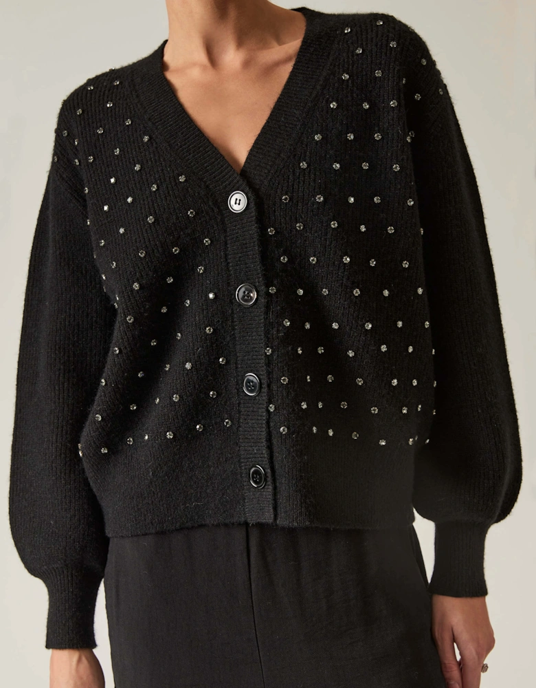 Black Stud Cardi