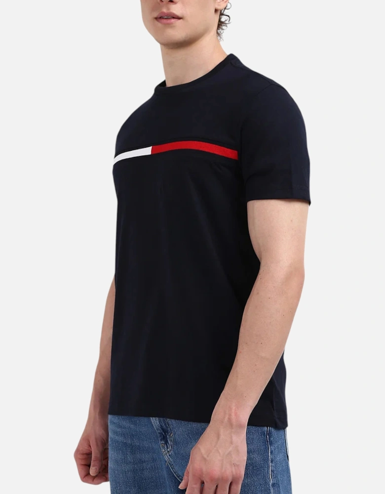Mens T Shirts Crew Neck Signature Stripe Summer Cotton Tino Tee