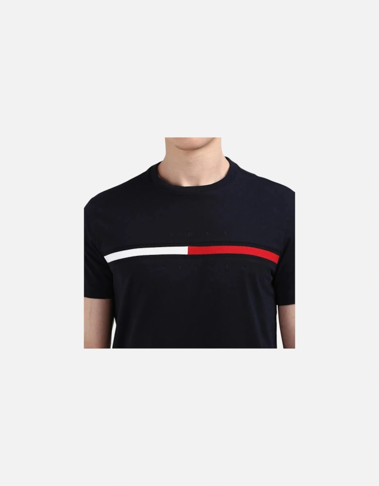 Mens T Shirts Crew Neck Signature Stripe Summer Cotton Tino Tee