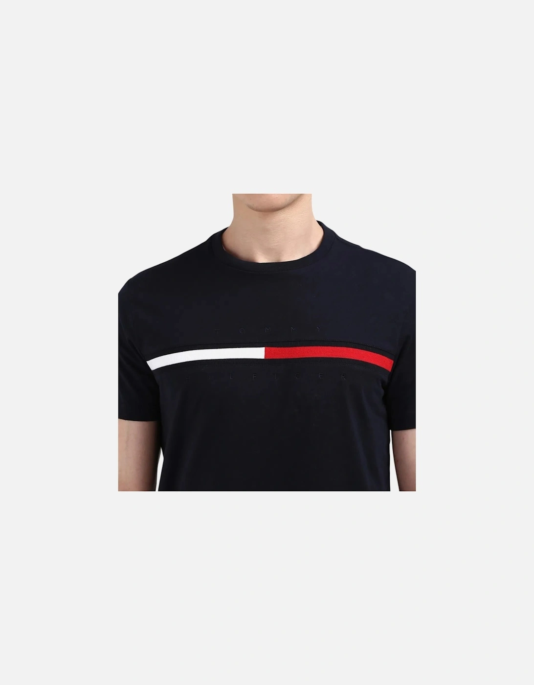 Mens T Shirts Crew Neck Signature Stripe Summer Cotton Tino Tee