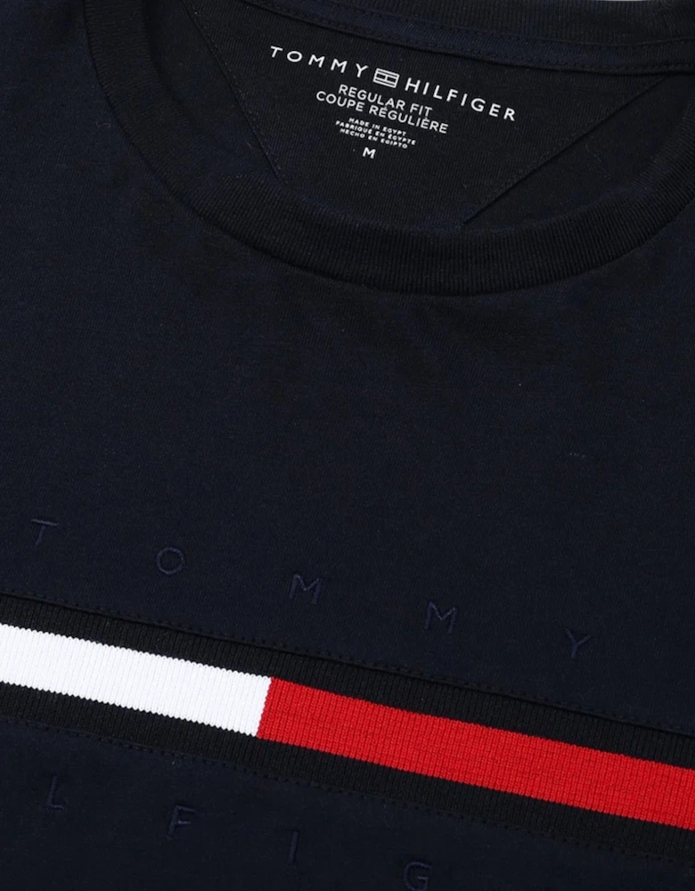 Mens T Shirts Crew Neck Signature Stripe Summer Cotton Tino Tee