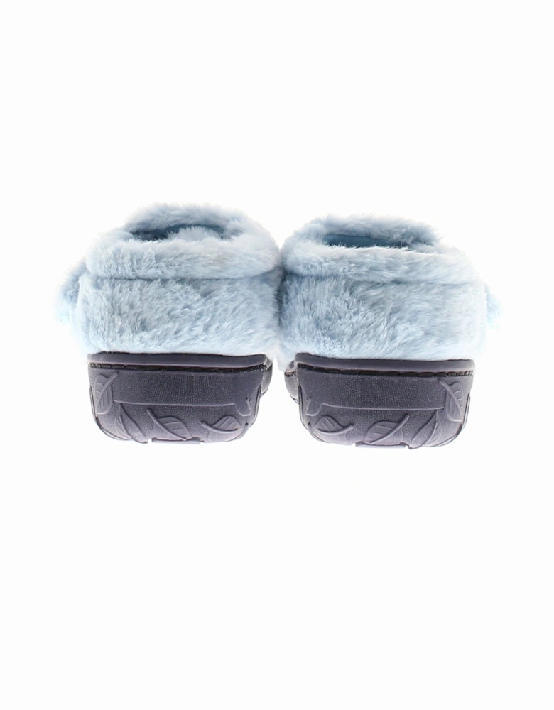 Younger Childrens  Novelty Slippers Bingo Split Touch Fastening blue