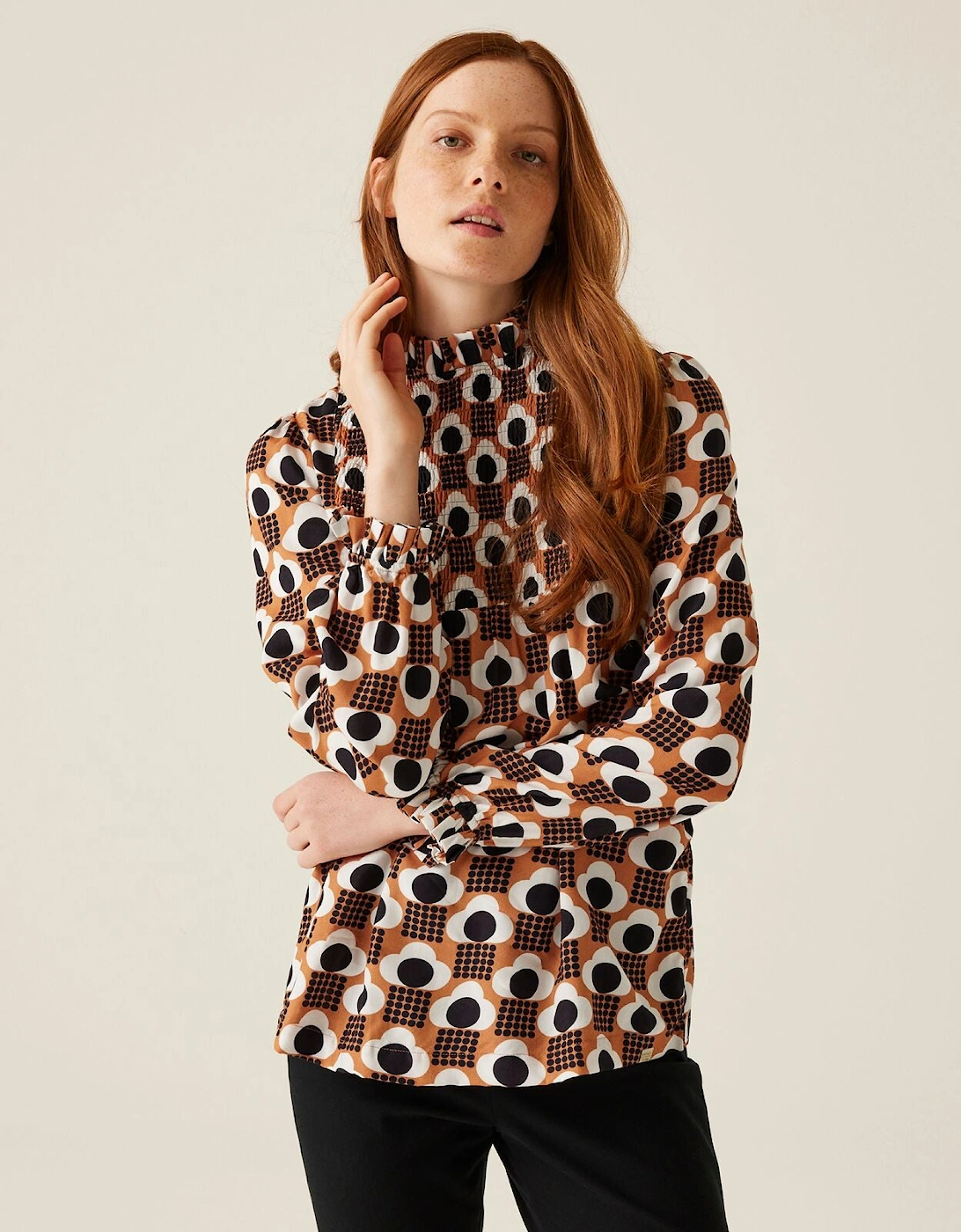 Womens Orla Kiely Winter Long Sleeve Shirt, 2 of 1