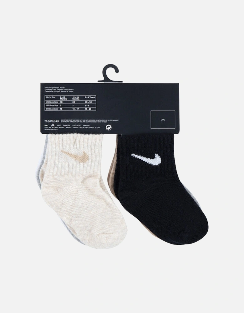 SWOOSH TODDLER 6PK SOCKS NN0641