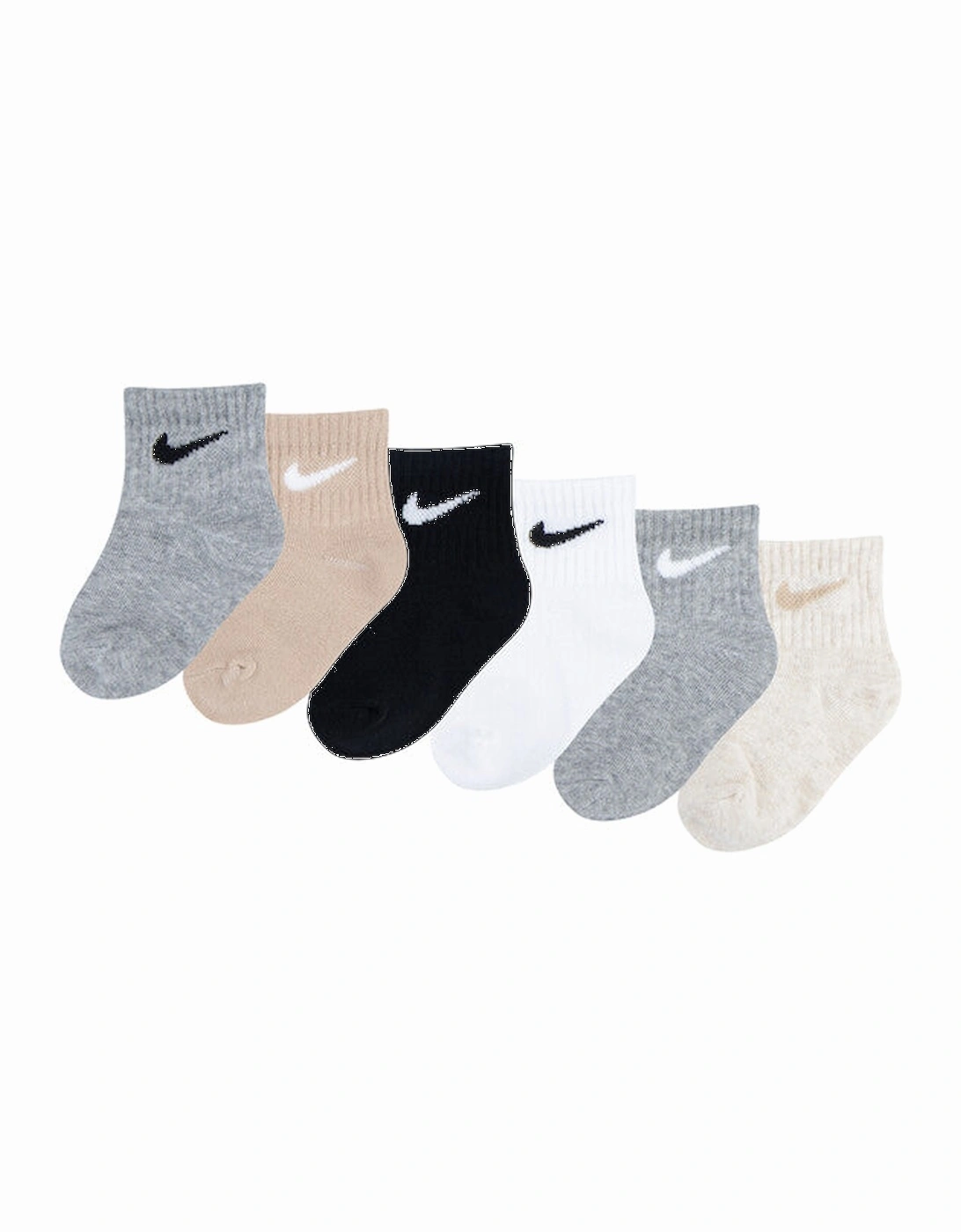 SWOOSH TODDLER 6PK SOCKS NN0641