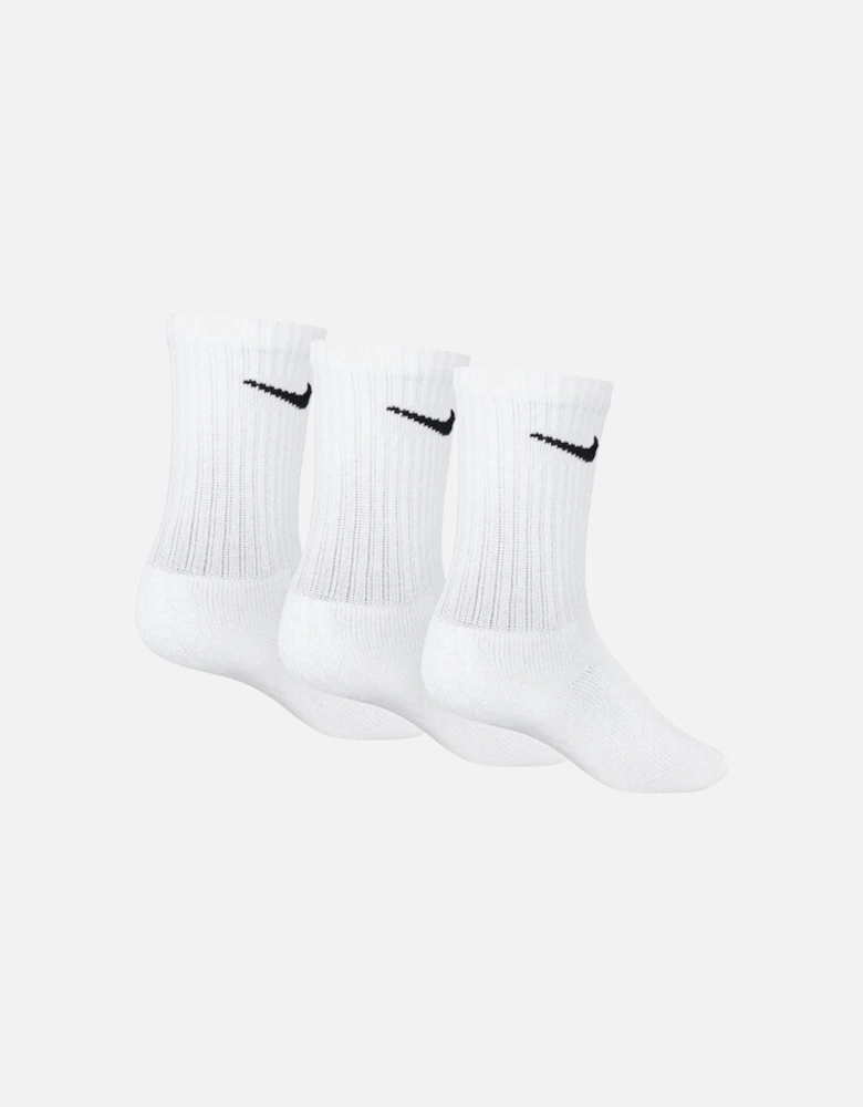 3PK CREW WHITE SOCKS RN0027