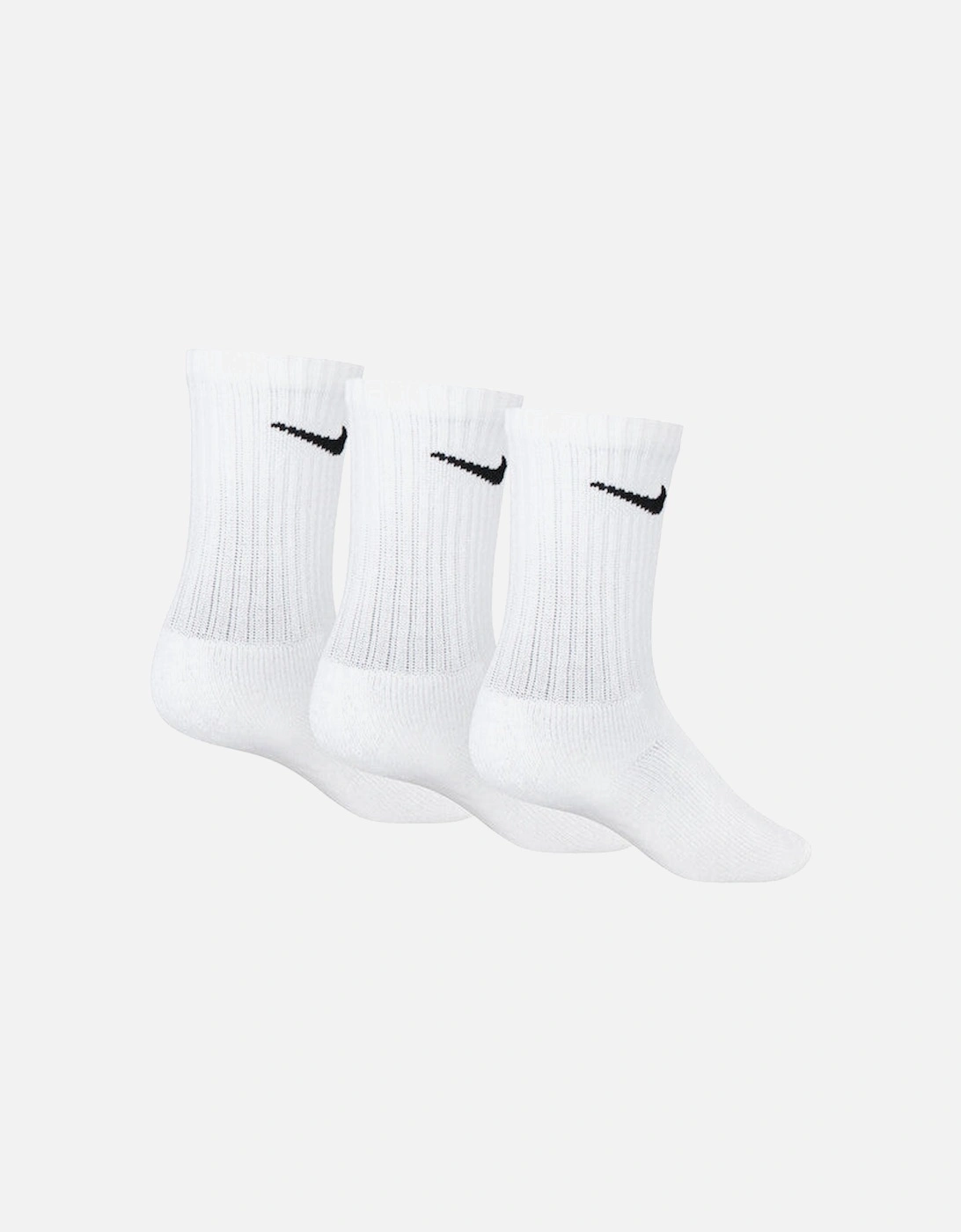 3PK CREW WHITE SOCKS RN0027