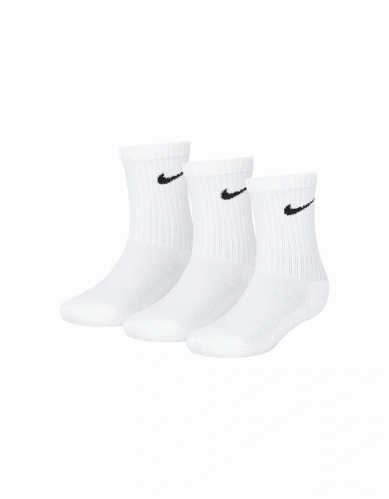 3PK CREW WHITE SOCKS RN0027