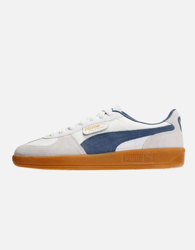 Palermo Leather Men's White/Blue Trainers