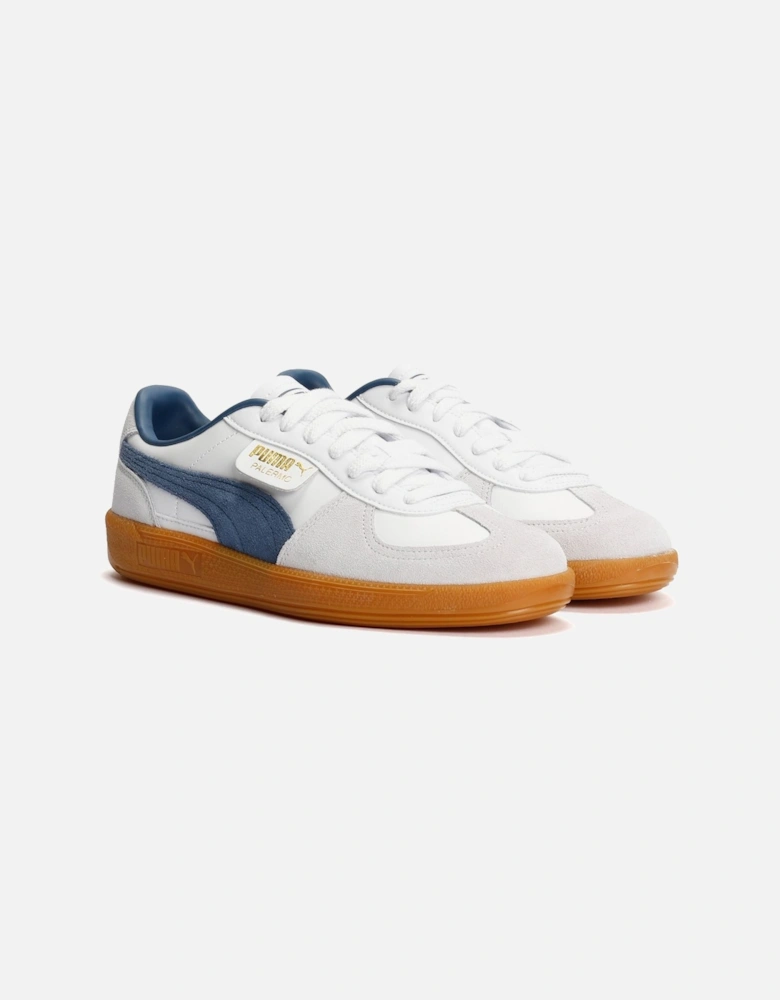 Palermo Leather Men's White/Blue Trainers