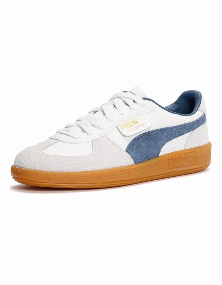 Palermo Leather Men's White/Blue Trainers