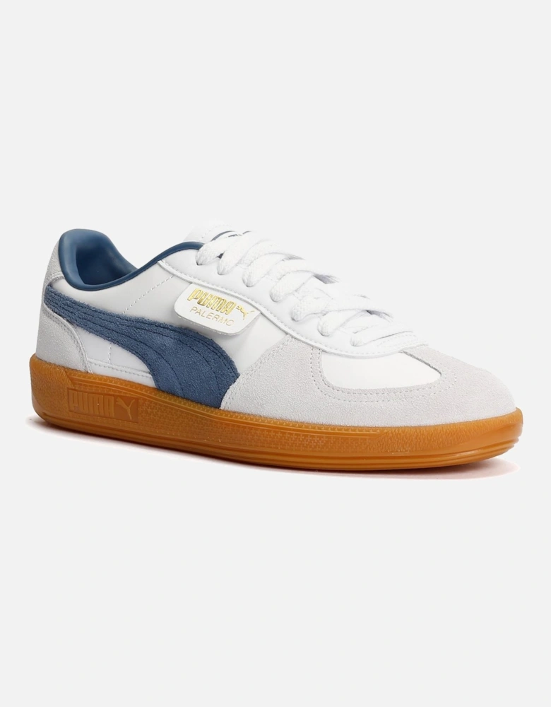 Palermo Leather Men's White/Blue Trainers
