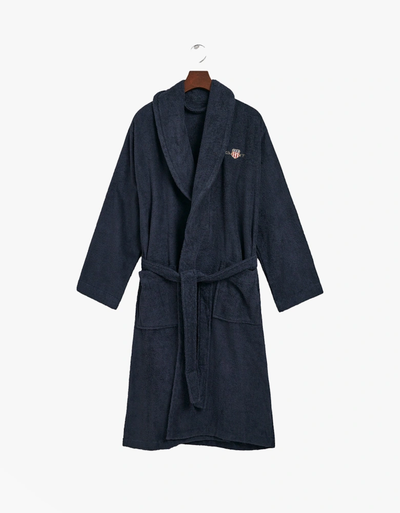 ARCHIVE SHIELD TERRY Bathrobe Evening Blue