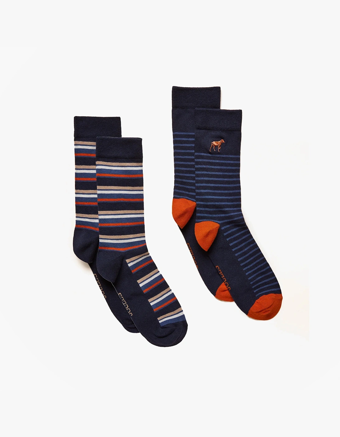 Joules Men's Blue Kingsbury Socks Navy/Ginger