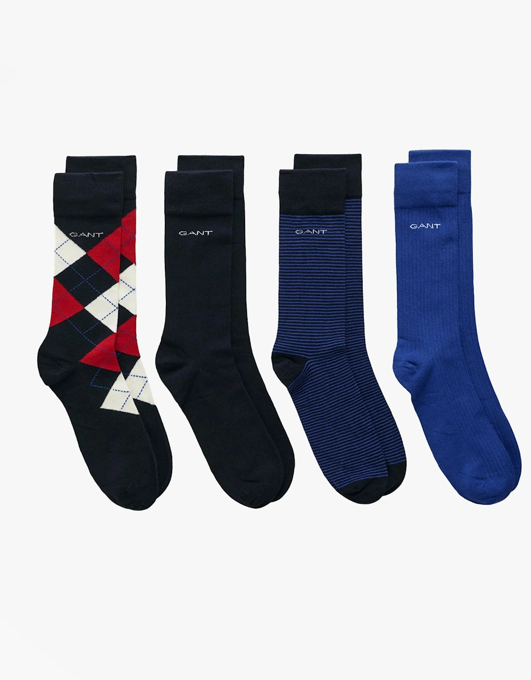 ARGYLE STRIPE Mens 4-Pack Socks Marine, 4 of 3