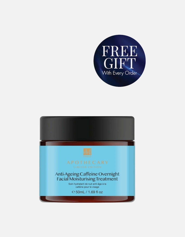 Anti-Ageing Caffeine Overnight Facial Moisturising Treatment 50ml Twin Value Savings Pack