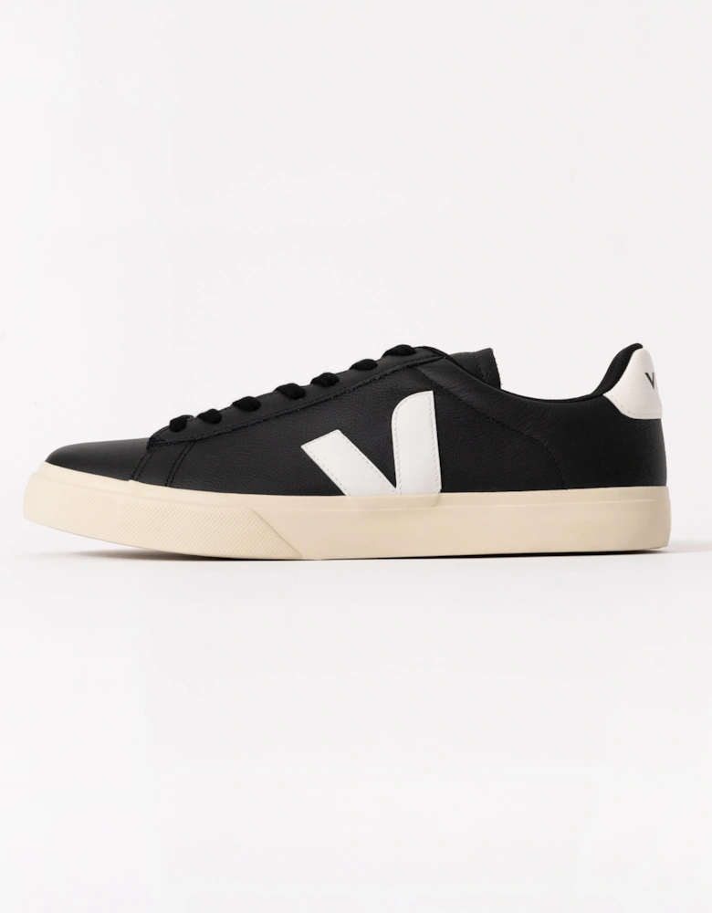 Campo Leather Mens Trainers - Black/White