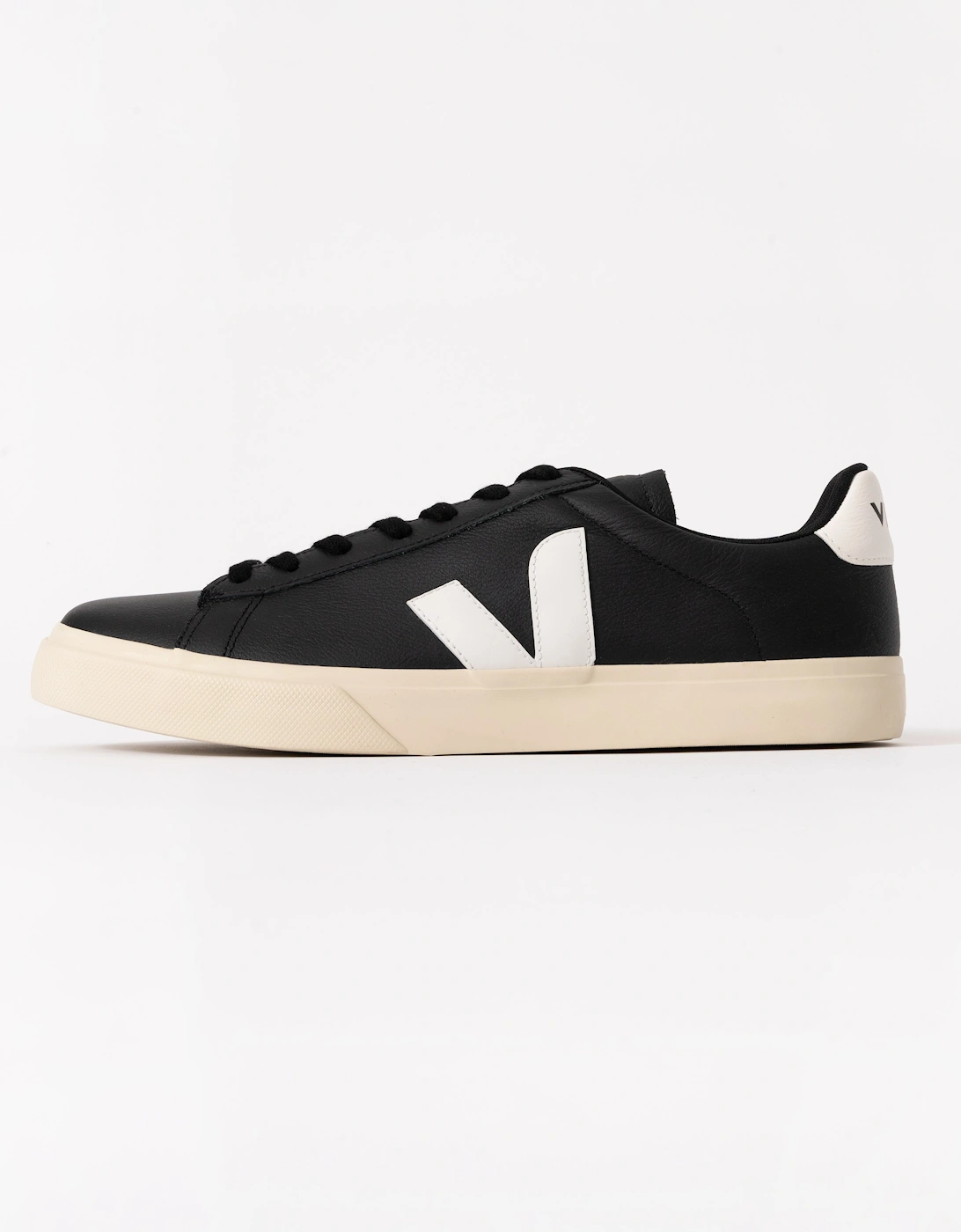 Campo Leather Mens Trainers - Black/White