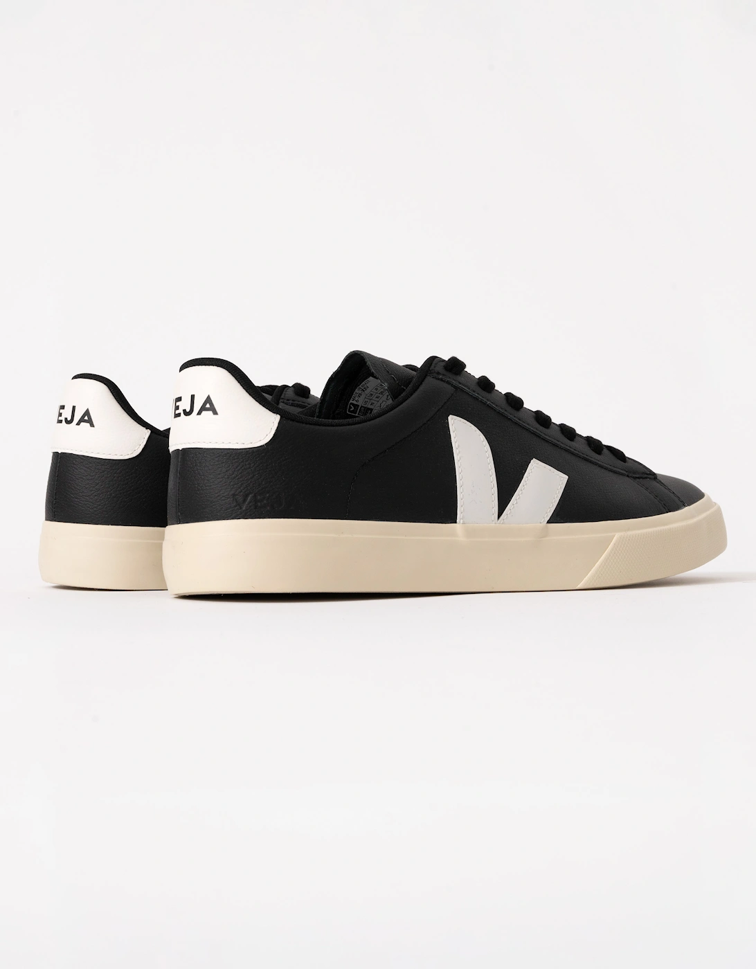 Campo Leather Mens Trainers - Black/White