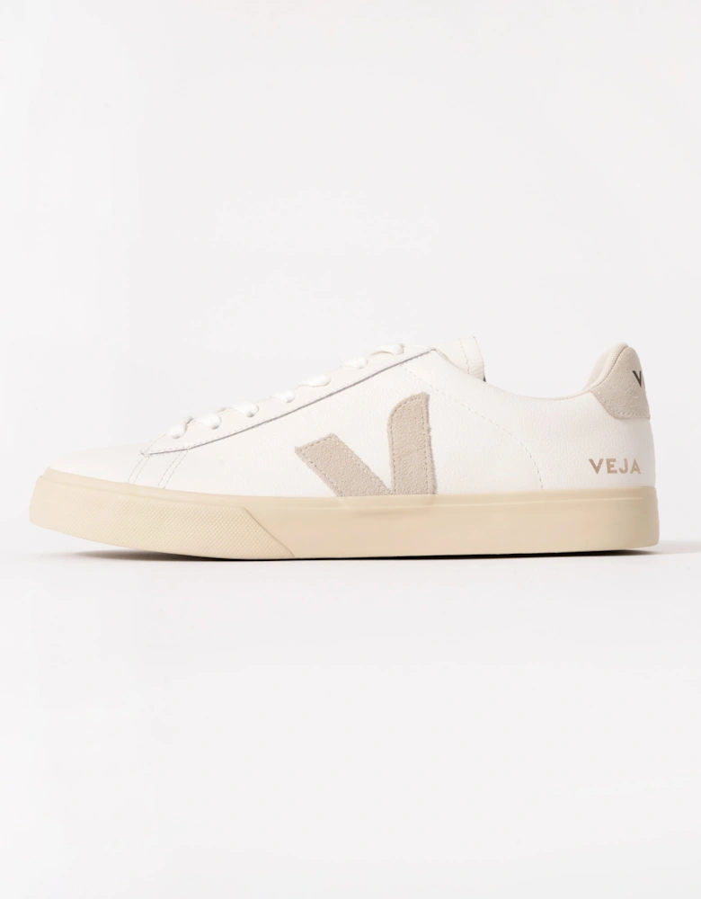 Campo Leather Mens Trainers - White/Natural Suede