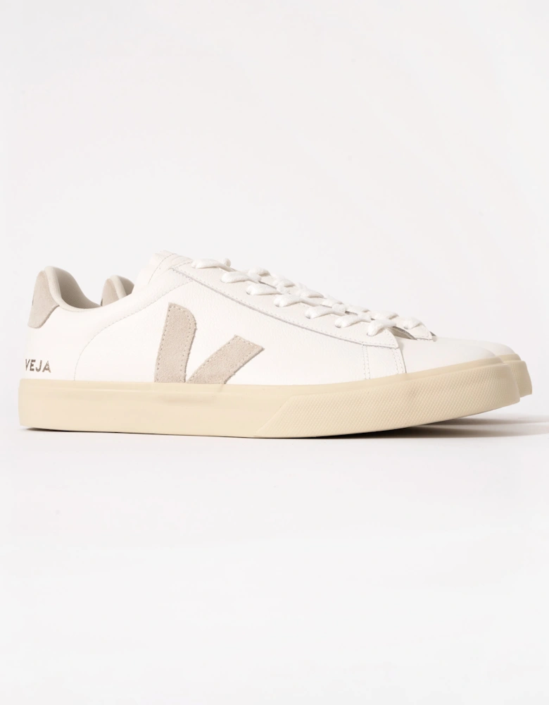 Campo Leather Mens Trainers - White/Natural Suede