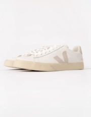 White/Natural Suede