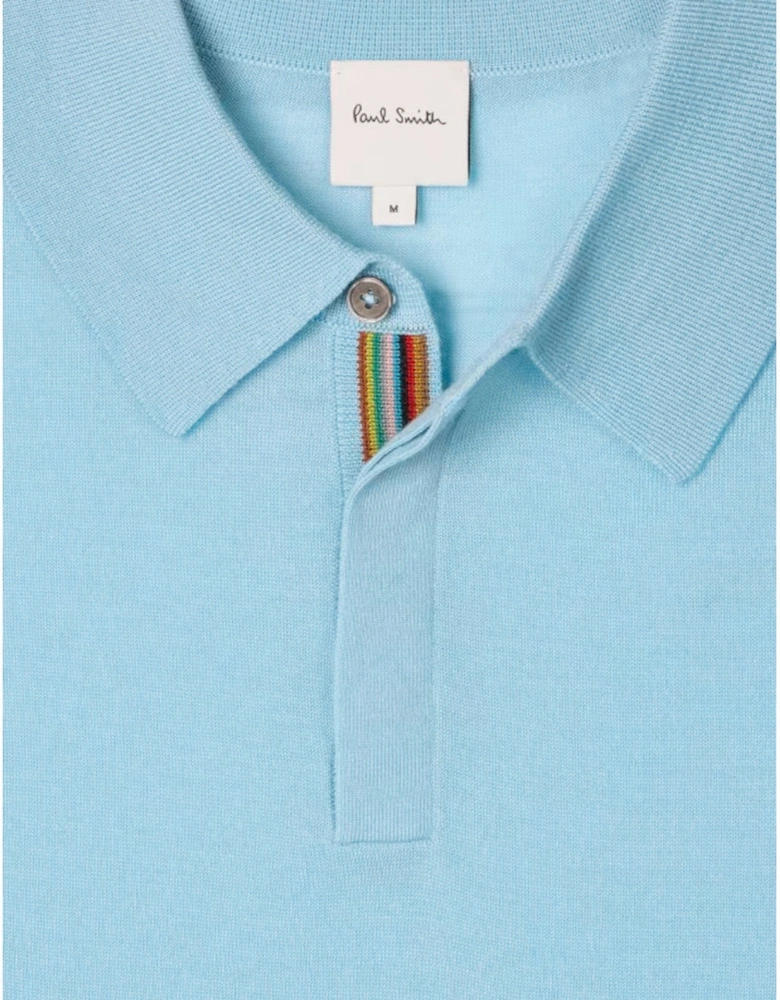 LS Polo Sweater 40B Blue