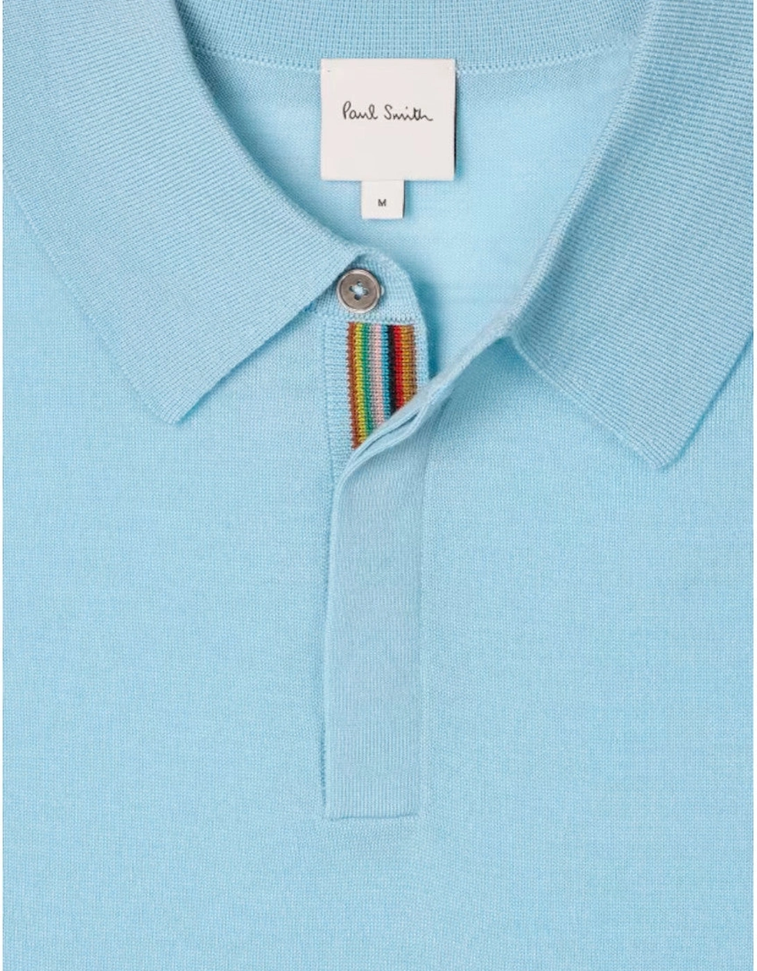 LS Polo Sweater 40B Blue