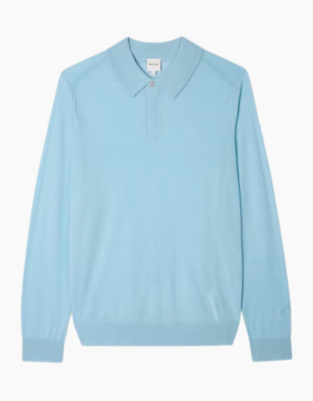Men's Paul Smith  LS Polo Sweater 40B Blue - Size: 42