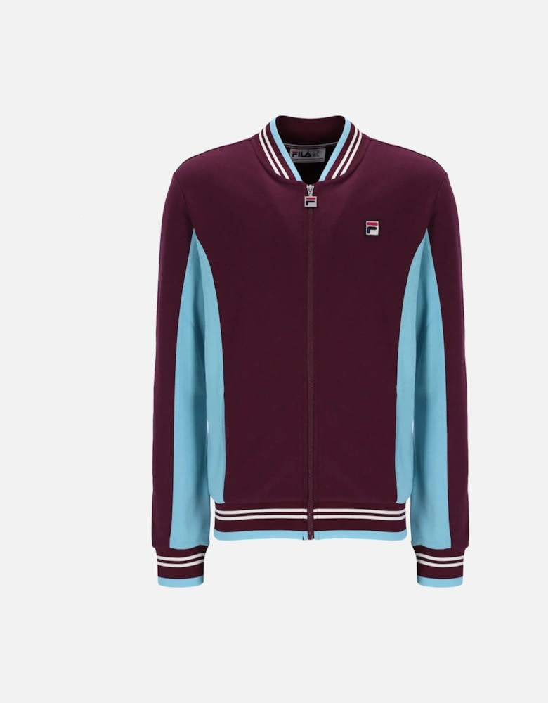 Vintage Settanta Baseball Track Jacket - Fig/Milky Blue/Gardenia