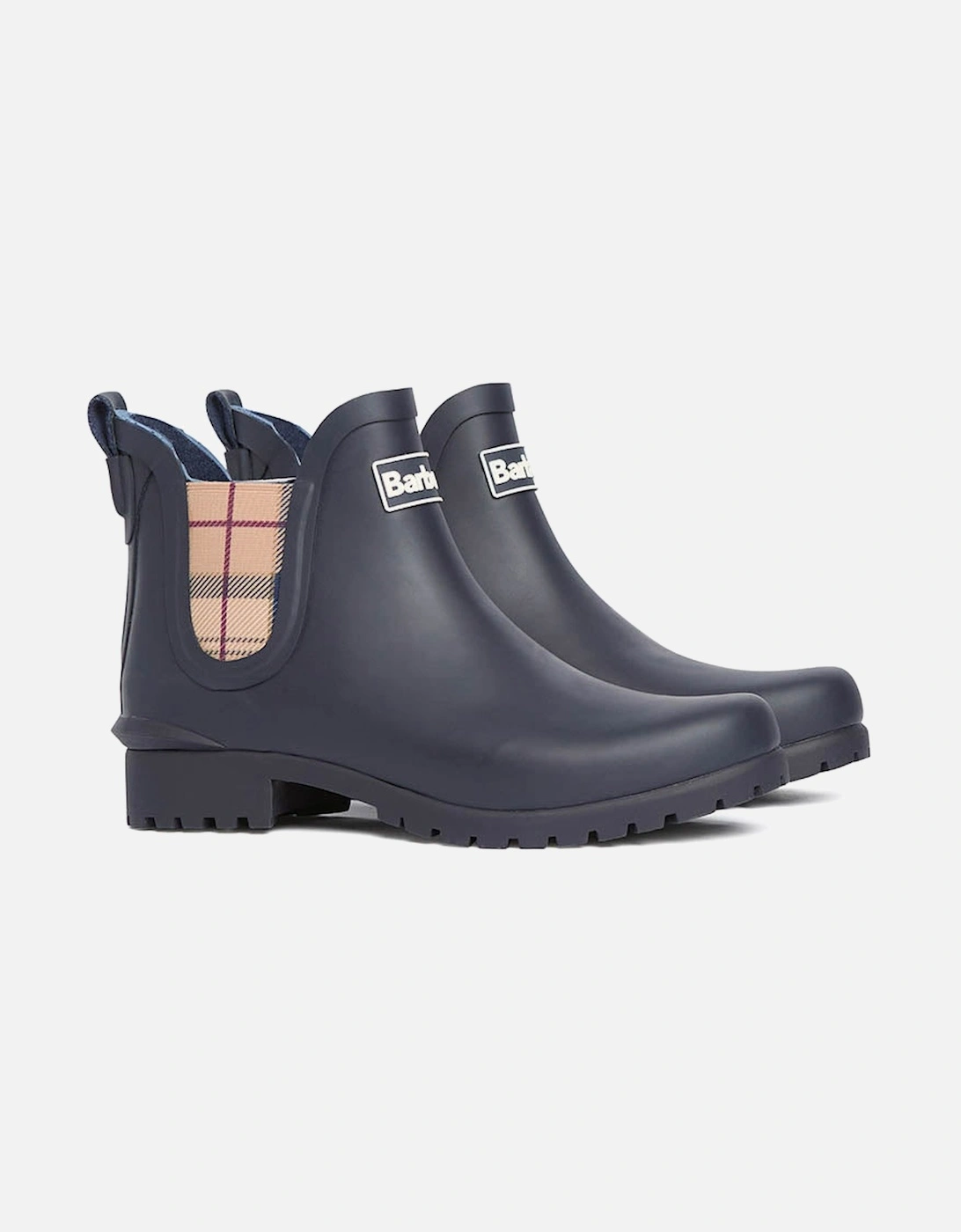 Wilton Womens Wellingtons - Navy/Hessian, 3 of 2