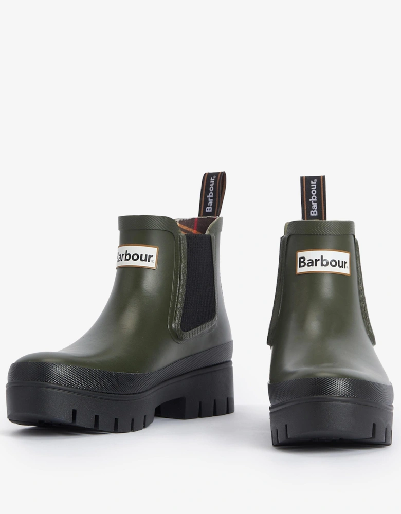 Halton Womens Chelsea Wellies - Olive/Black