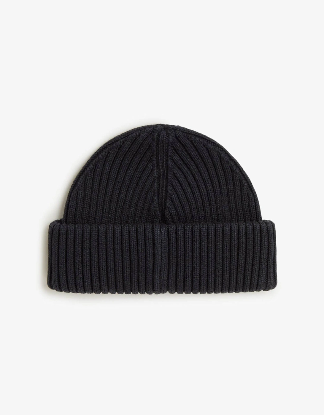 Mens Cotton Ribbed Beanie - Black 102