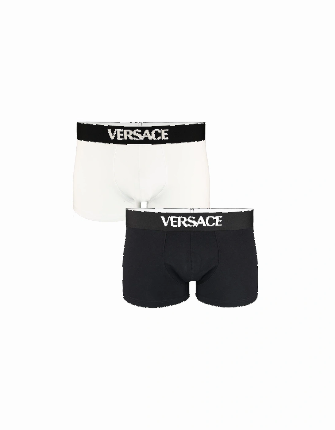 2-Pack Essential Tex Jersey Low Rise Trunks, Black/White, 3 of 2