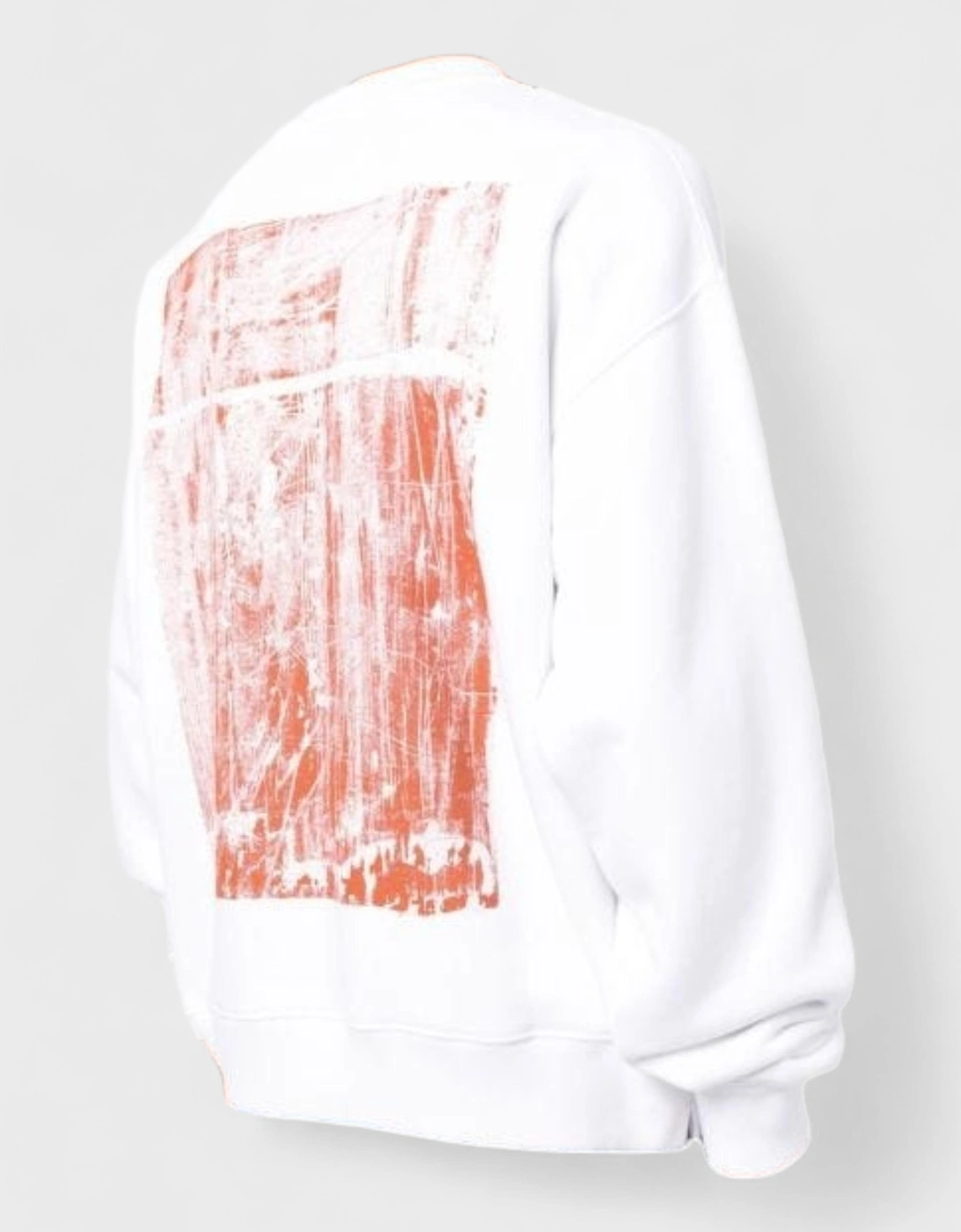 Sweatshirt Scratch Tab Skate Crewneck White
