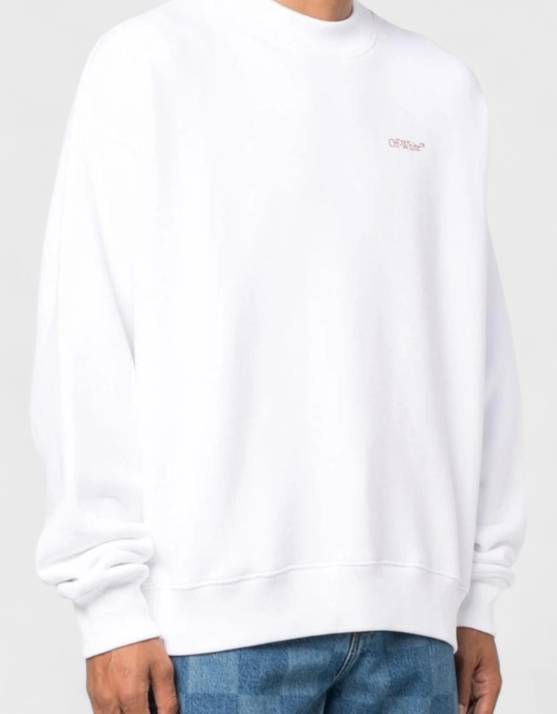 Sweatshirt Scratch Tab Skate Crewneck White