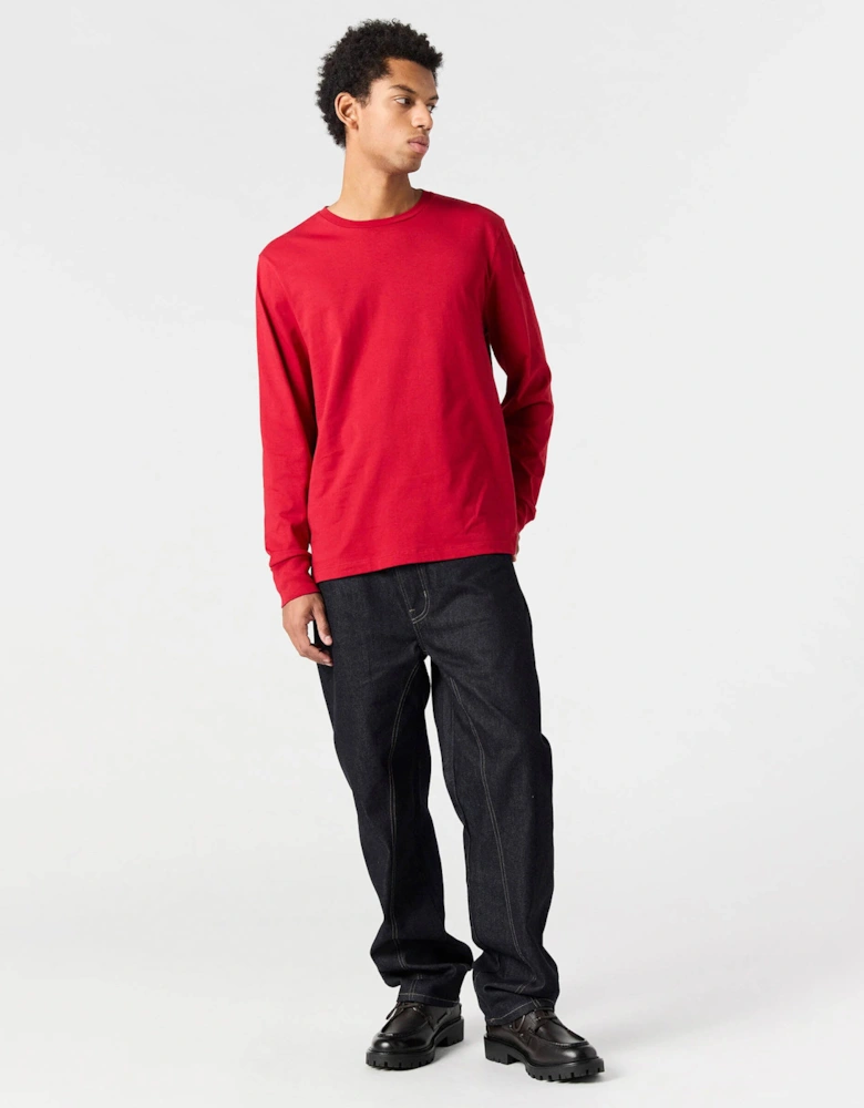 Kip Mens Long Sleeve T-Shirt - Red 527