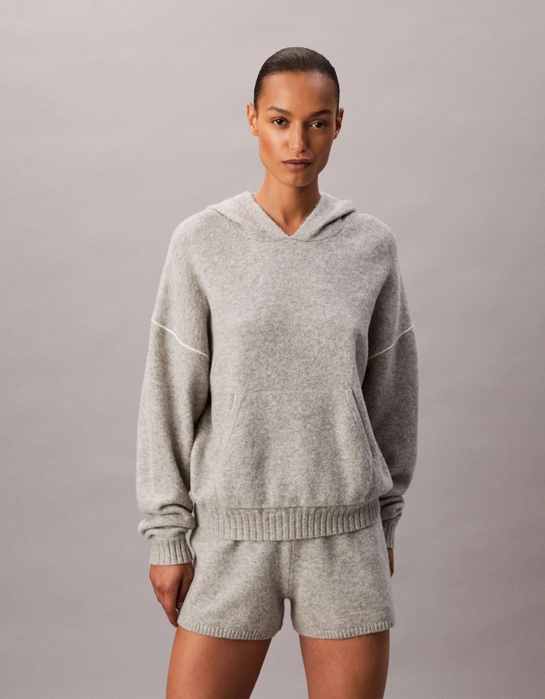 PLUSH HOODIE. Womens Hoodies Grey Heather