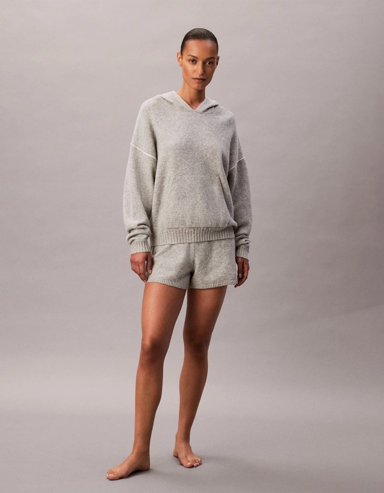 PLUSH HOODIE. Womens Hoodies Grey Heather
