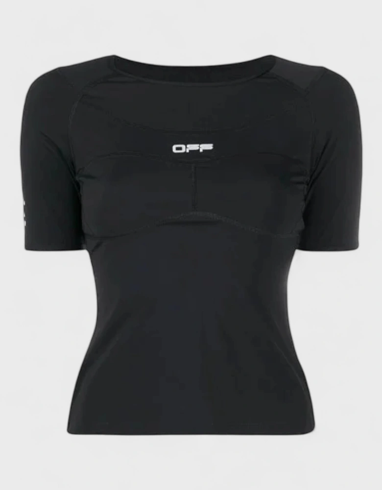 Logo Print Performance T-shirt Black